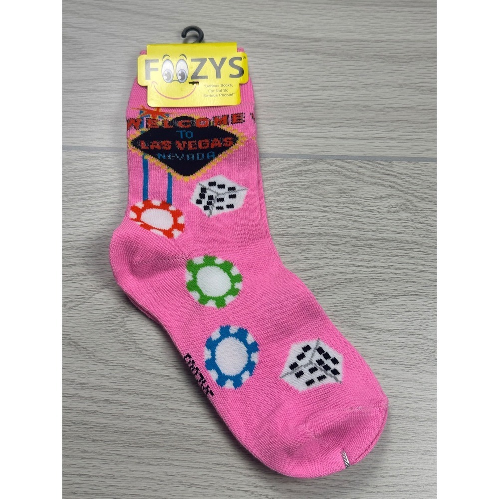 FoOzyS Women's Novelty Las Vegas Nevada Casino Chips Dice Socks